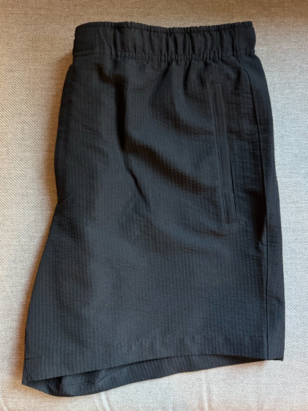 Theory Seersucker Technical Swim Shorts, Size L